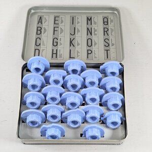 Decorative Quilting Sewing Machine Stitch Cams Model #464 full set in tin